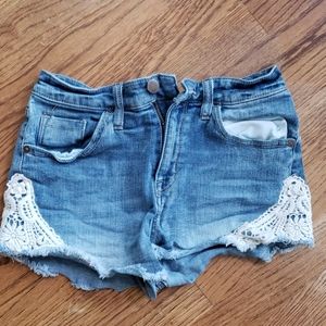High rise denim  shorts